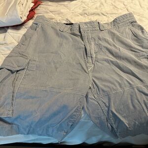 Ralph Lauren Blue Pinstripe Cargo Shorts, Size 46B